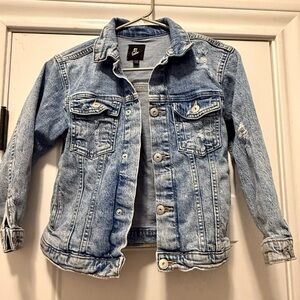 Girls Art Class Distressed Denim Jacket